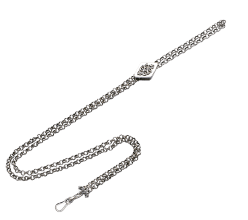 klokkekjede,dame, oksidert