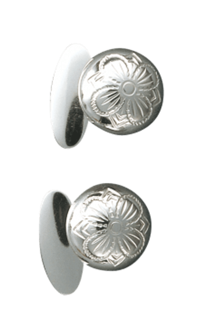 Hovedbilde mansj.knappar, kvit