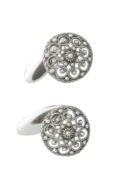 Hovedbilde  mansj.knappar, oksidert