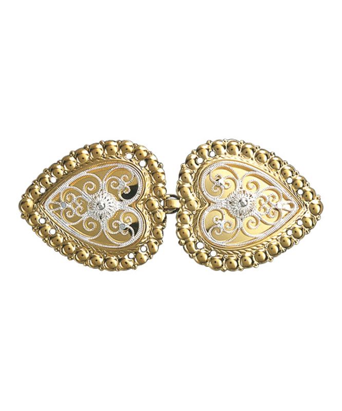 Capespenne med kruser, forgylt/kvit