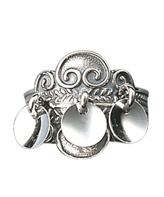 Hovedbilde Bunadsring med lauv, oksidert