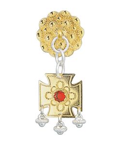 Hovedbilde Halss&oslash;lje Fana med raud stein ...